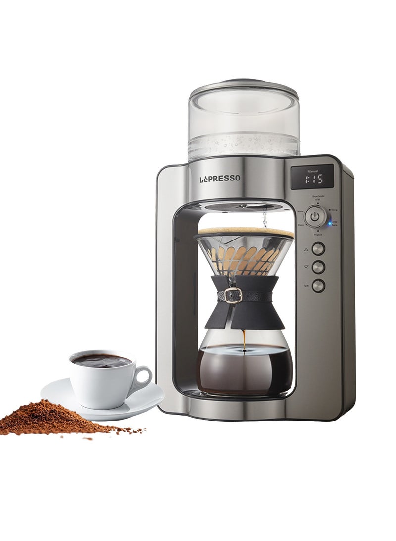 LePRESSO Artisan Brew Coffee Maker / Automatic Pour Over Brewing / Rotating Drip /Automatic Descaling Coffee Machine / Golden Cup Standard / Integrated Scale / 650ML Artisan Glass Carafe - Black - Image 1